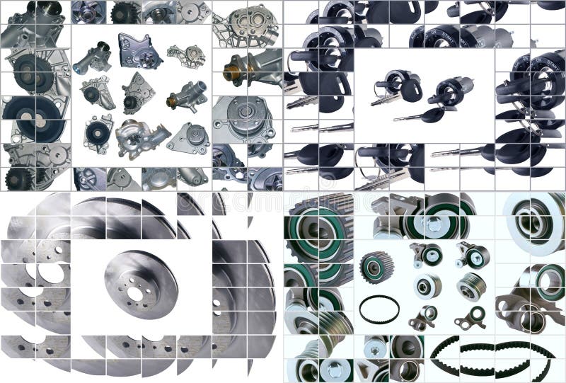 De winkel autoaftermarket van de vervangstukkenauto stock afbeelding De winkel autoaftermarket van de vervangstukkenauto stock afbeelding