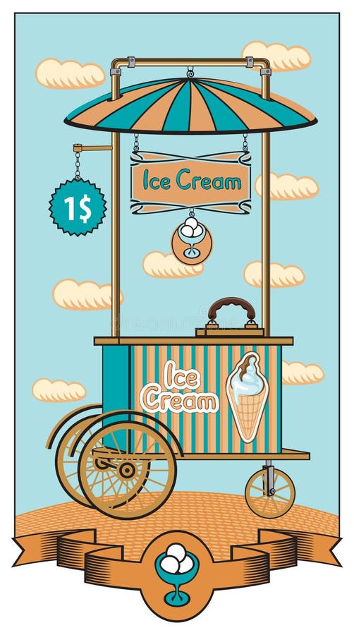 De winkel van het roomijs vector illustratie De winkel van het roomijs vector illustratie