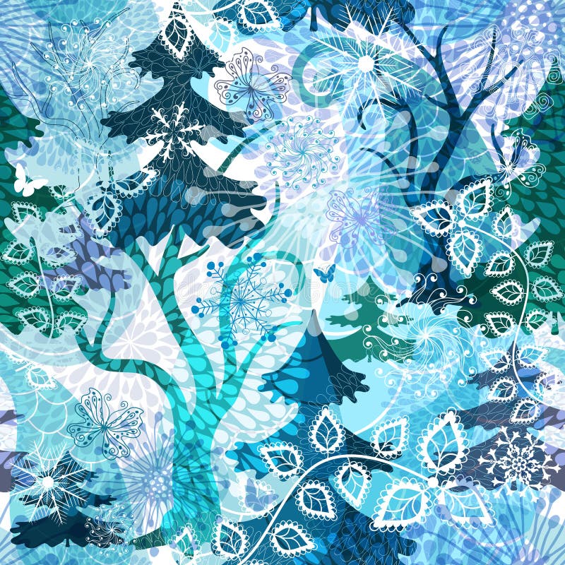 De winter die patroon herhaalt royalty-vrije illustratie De winter die patroon herhaalt royalty-vrije illustratie