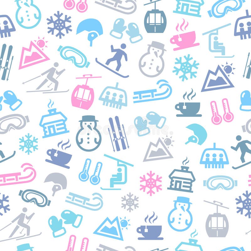 De winter Naadloos Patroon vector illustratie De winter Naadloos Patroon vector illustratie