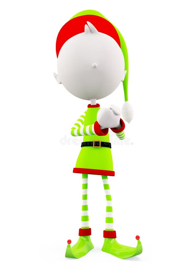 De witte Elf met belofte stellen royalty-vrije illustratie De witte Elf met belofte stellen royalty-vrije illustratie