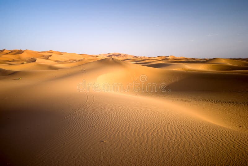 De woestijn van de Sahara in Marokko