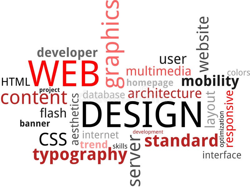 Woordwolk - webdesign royalty-vrije illustratie