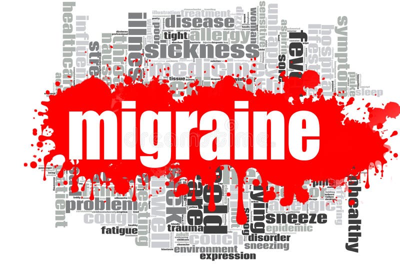 De wolkenontwerp van het migrainewoord vector illustratie De wolkenontwerp van het migrainewoord vector illustratie