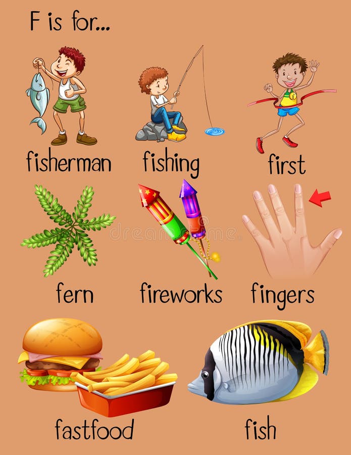 De Woorden Beginnen Met Brief F