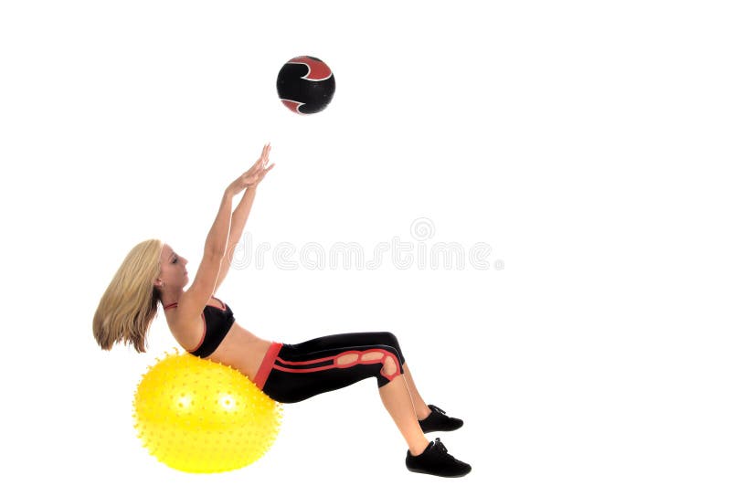 De Worp van de Bal van de geneeskunde stock foto De Worp van de Bal van de geneeskunde stock foto