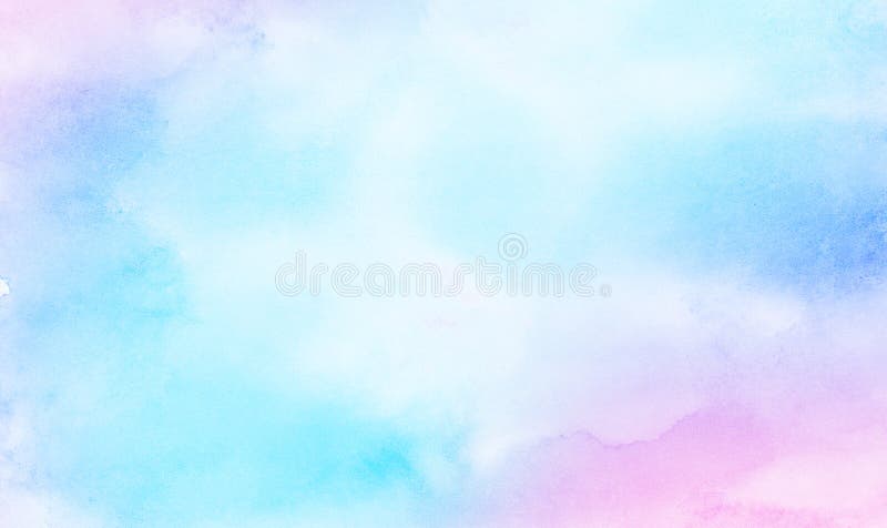 De zachte blauwe, purpere en roze achtergrond van de schaduwenwaterverf voor uitstekende kaart, retro malplaatje
