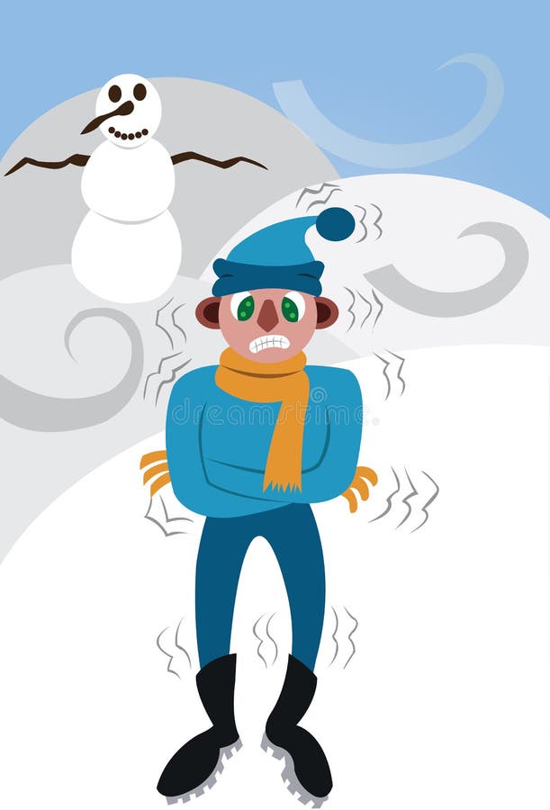 De zeer zeer Koude winter royalty-vrije illustratie De zeer zeer Koude winter royalty-vrije illustratie
