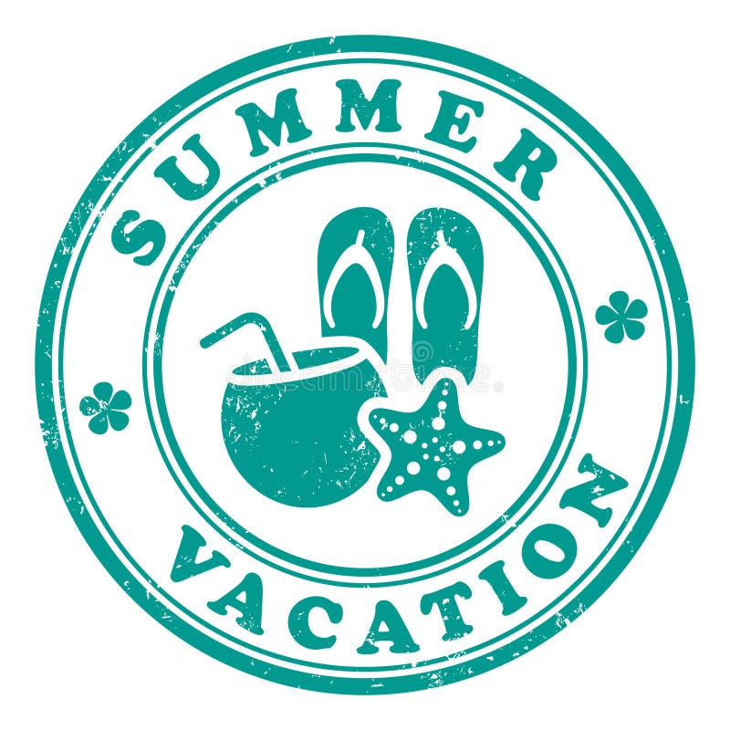 De zegel van de de zomervakantie stock illustratie De zegel van de de zomervakantie stock illustratie