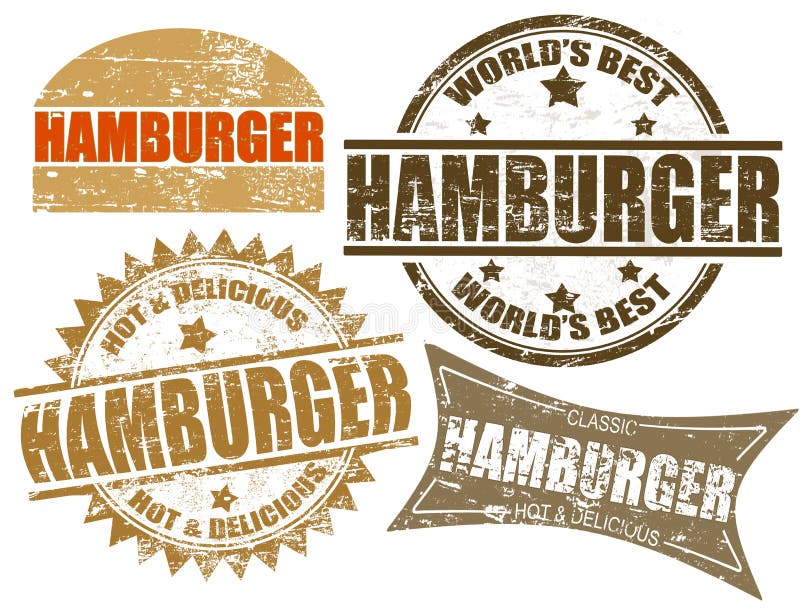 De zegel van de hamburger vector illustratie De zegel van de hamburger vector illustratie