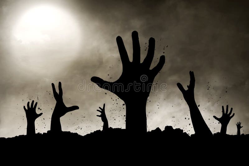De zombieën overhandigen silhouet vector illustratie De zombieën overhandigen silhouet vector illustratie