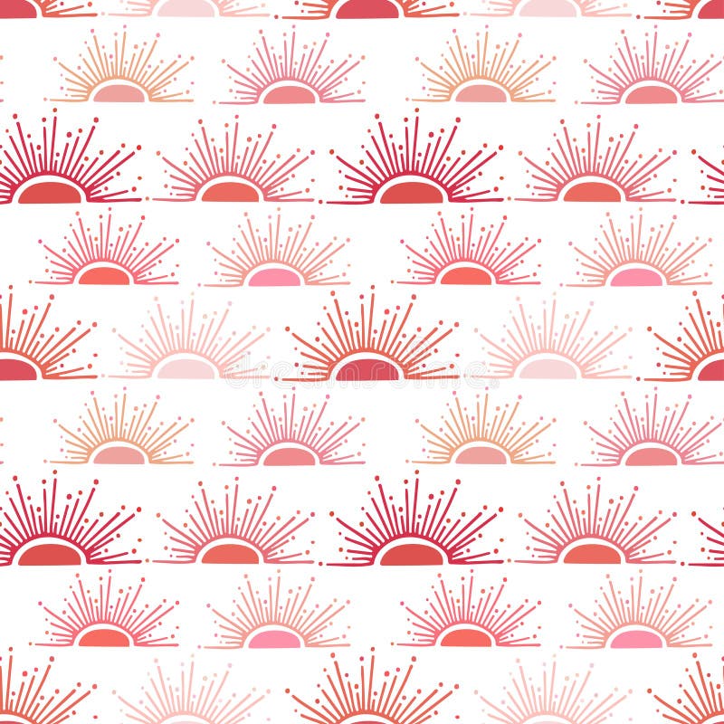 De zomerachtergrond in rode en roze kleuren Het naadloze patroon van zonstralen Kleurrijk textielontwerp retro het herhalen patro royalty-vrije illustratie De zomerachtergrond in rode en roze kleuren Het naadloze patroon van zonstralen Kleurrijk textielontwerp retro het herhalen patro royalty-vrije illustratie