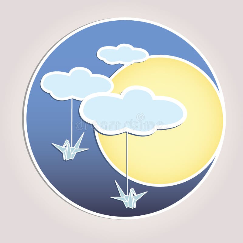 De zon betrekt Hemel vector illustratie De zon betrekt Hemel vector illustratie