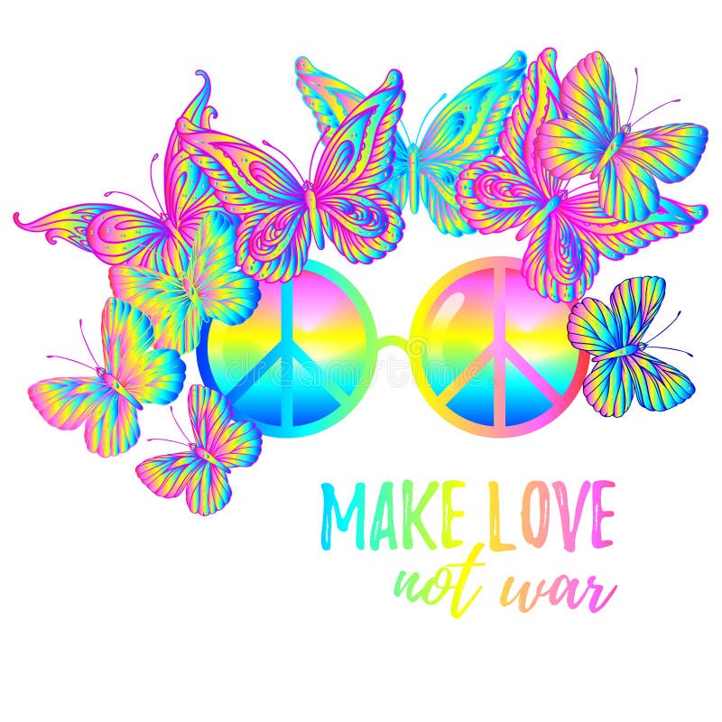 De zonnebril van de hippiemanier met vredesteken Vectorillustratie o vector illustratie De zonnebril van de hippiemanier met vredesteken Vectorillustratie o vector illustratie