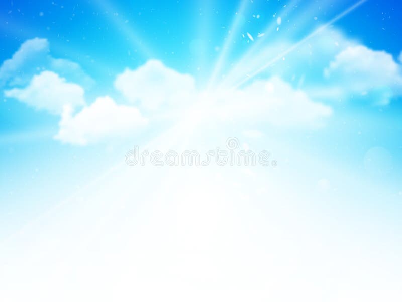 De zonneschijnhemel, vat blauwe wolkenachtergrond samen royalty-vrije illustratie De zonneschijnhemel, vat blauwe wolkenachtergrond samen royalty-vrije illustratie