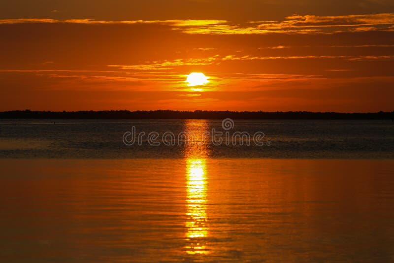 De Zonsondergang van de Sleutels van Florida stock foto De Zonsondergang van de Sleutels van Florida stock foto