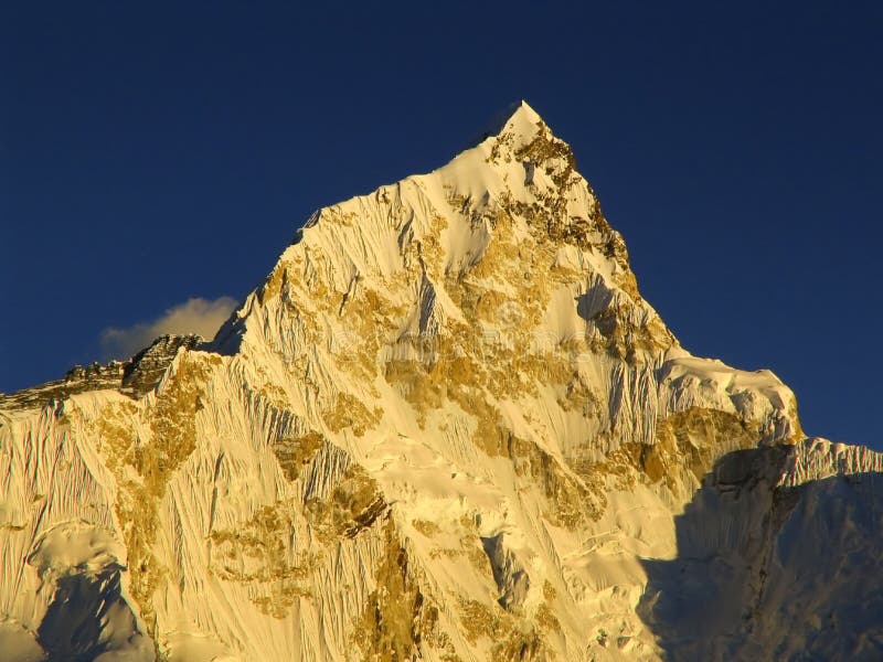 De Zonsondergang van Lhotse stock afbeeldingen De Zonsondergang van Lhotse stock afbeeldingen