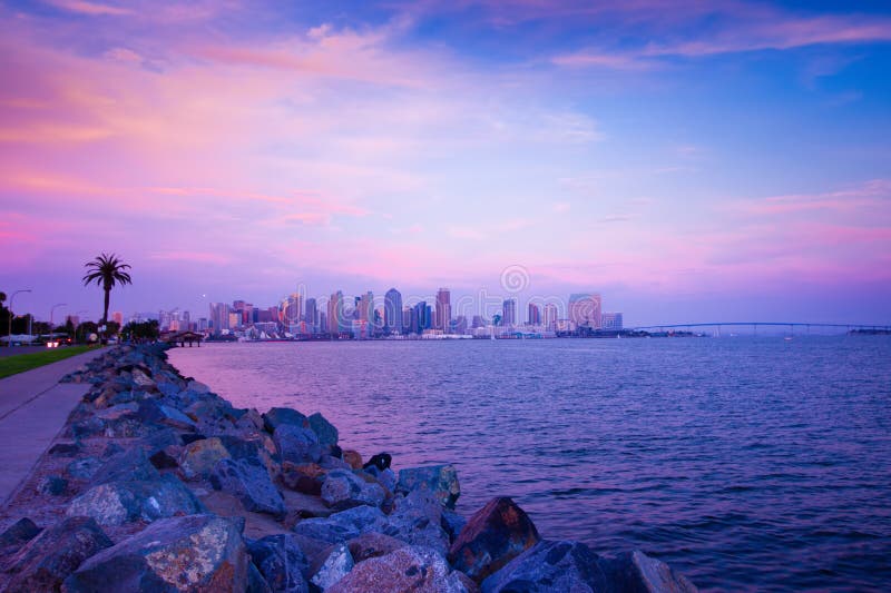 De Zonsondergang van San Diego royalty-vrije stock foto's De Zonsondergang van San Diego royalty-vrije stock foto's