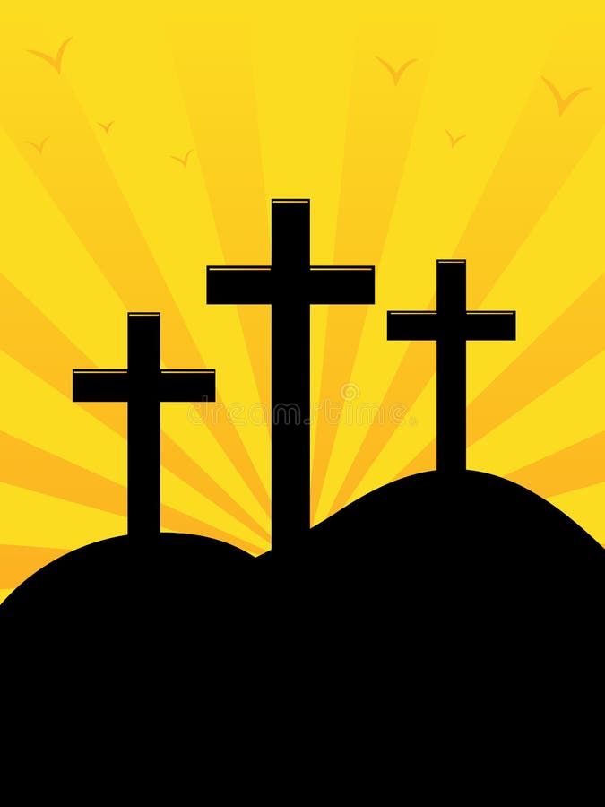 De Zonsopgang van de Heuvel van Calvary vector illustratie De Zonsopgang van de Heuvel van Calvary vector illustratie