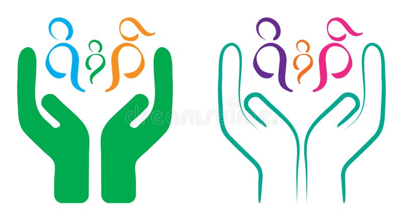 Simple illustration of family care concept. Simple illustration of family care concept