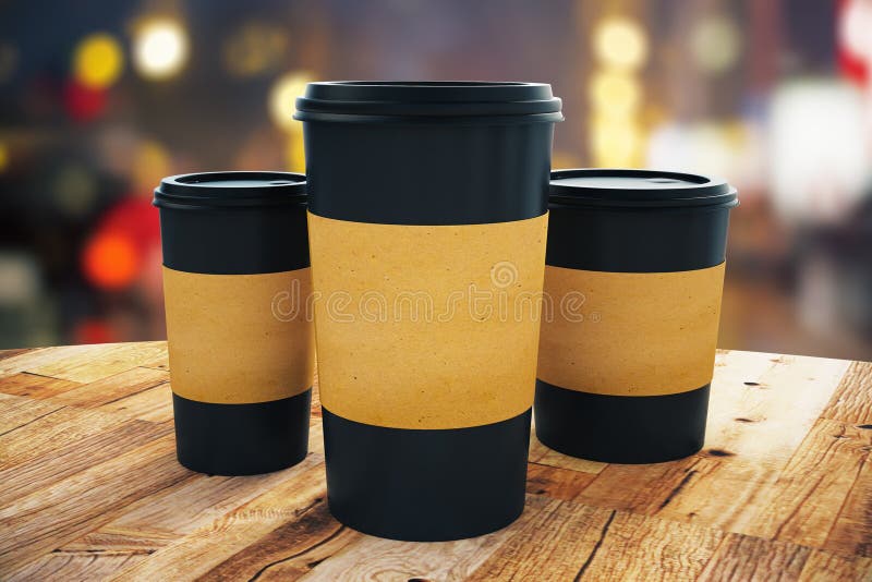 De zwarte haalt koffiekoppen weg vector illustratie De zwarte haalt koffiekoppen weg vector illustratie