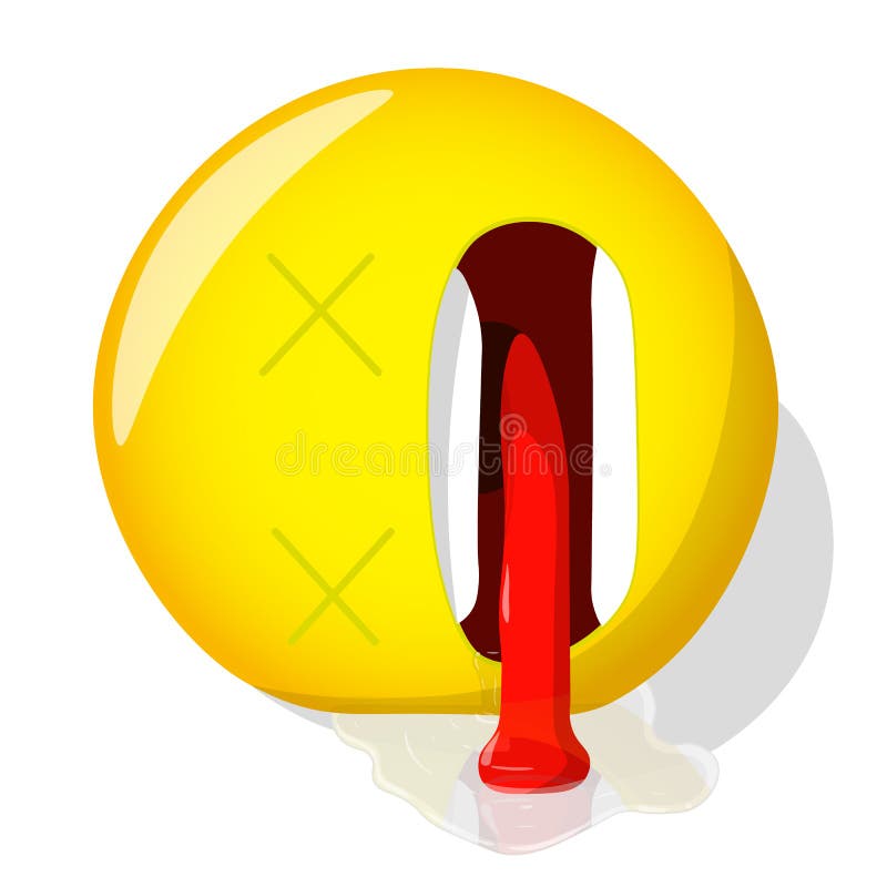 Dead Emoji. Bad Emotion. Corpse Emoticon. Vector Illustration Smile