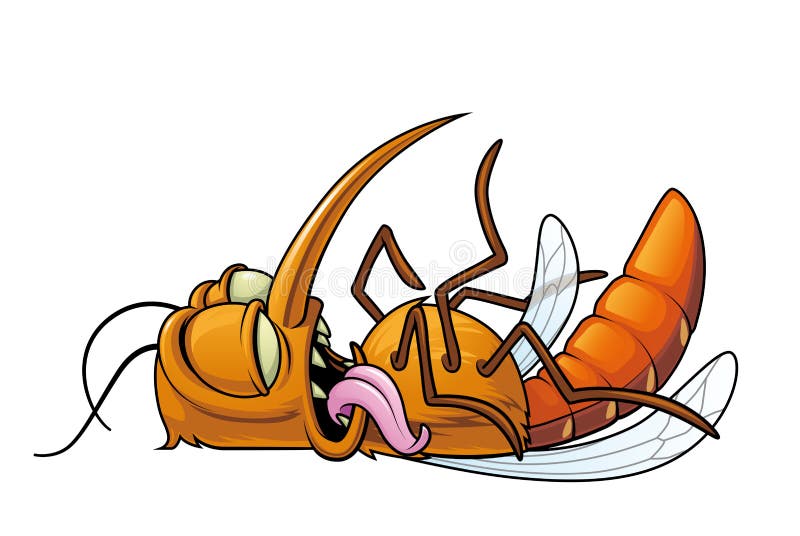 Dead mosquito stock illustration
