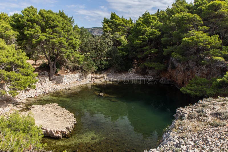 Dead Sea at the Lokrum Island in Croatia