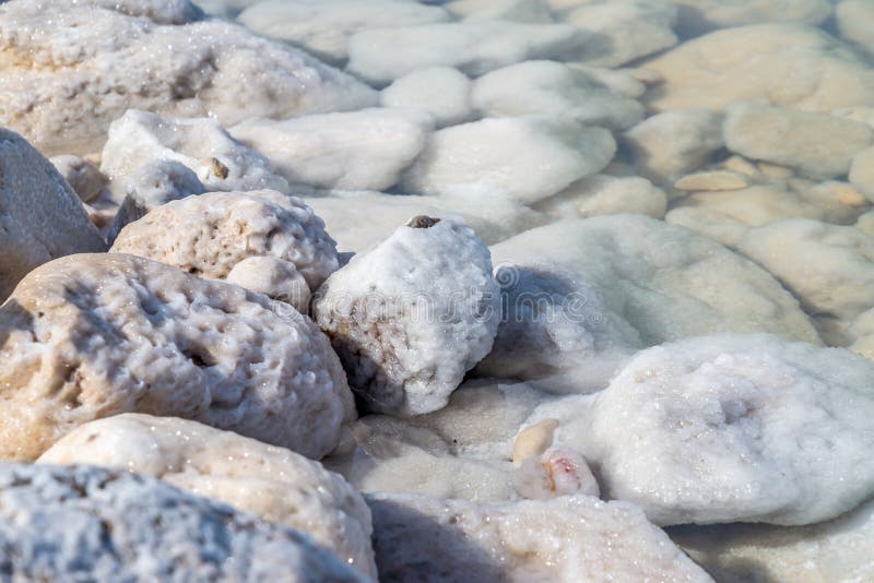 Dead Sea salty rocks stock image. Image of mineral, natural 53450975
