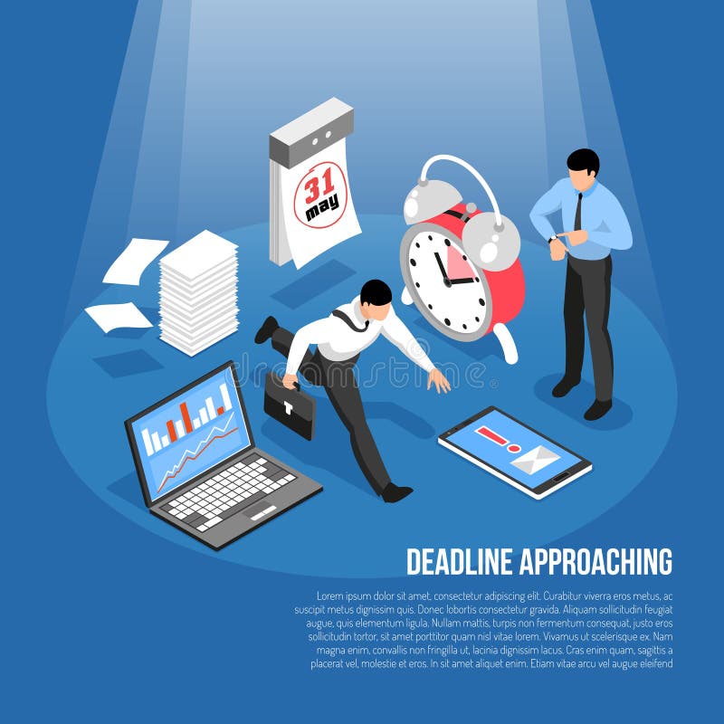 Deadline Approaching Website Template Stock Vector - Illustration of