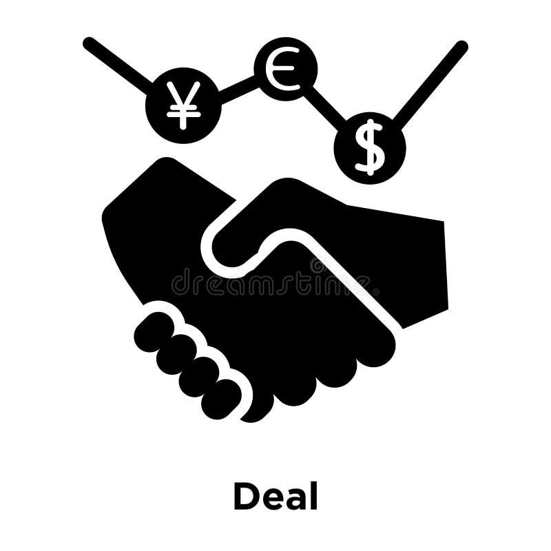 Deal icon vector isolated on white background, logo concept of D stock illustration Deal icon vector isolated on white background, logo concept of D stock illustration