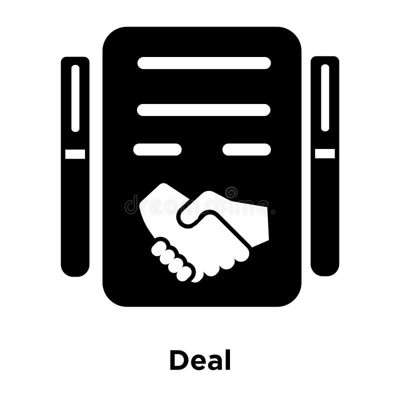 Deal icon vector isolated on white background, logo concept of D stock illustration Deal icon vector isolated on white background, logo concept of D stock illustration