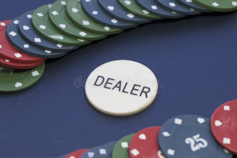 Dealer and Gamble Cards, Poker and Blackjack Chips Stock Image Image