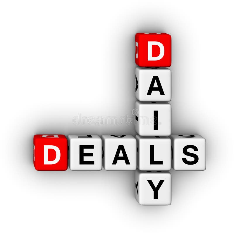 Hot Deals Puzzle Means Amazing Offer Deal Stock Illustration