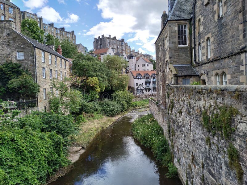Dean Village, Medieval Village In Edinburgh City And Tourist Attraction