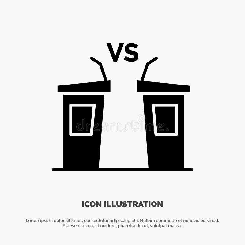 Debate, Democracy, Election, Politician, Speaker solid Glyph Icon vector stock illustration