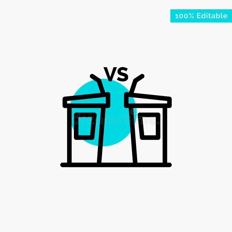 Debate, Democracy, Election, Politician, Speaker turquoise highlight circle point Vector icon stock illustration