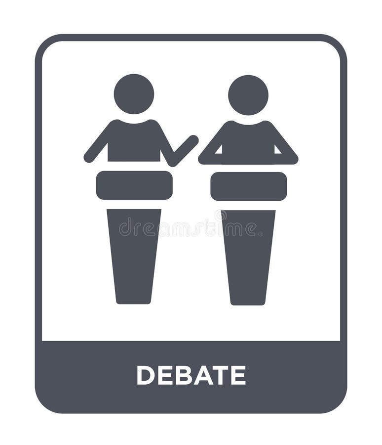Debate icon in trendy design style. debate icon isolated on white background. debate vector icon simple and modern flat symbol for stock illustration