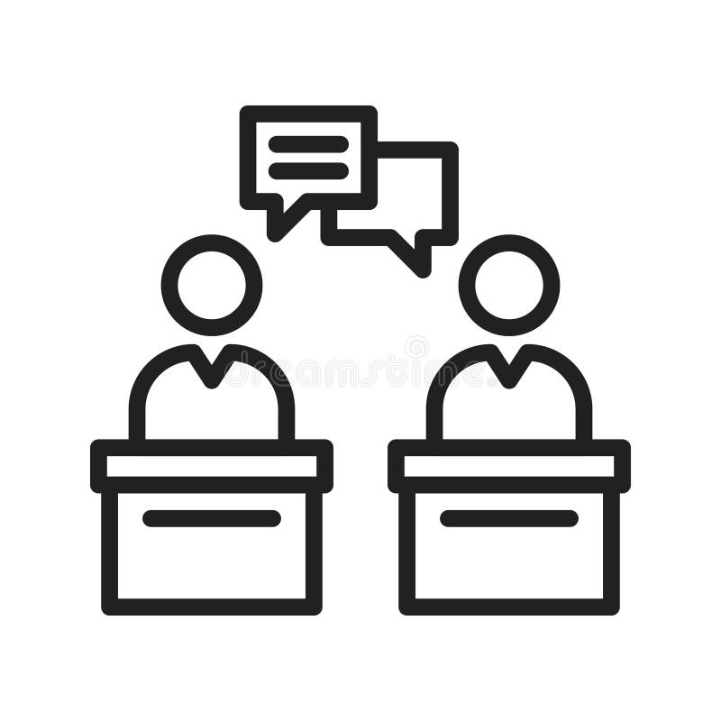 Debate icon vector image. royalty free illustration