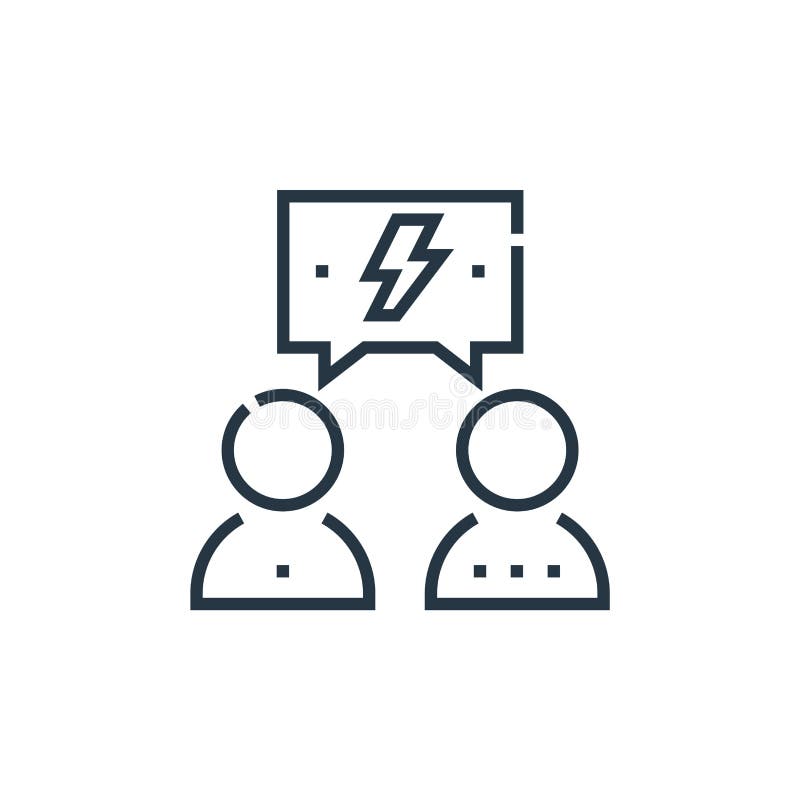 Debate icon vector from voting elections concept. Thin line illustration of debate editable stroke. debate linear sign for use on stock illustration
