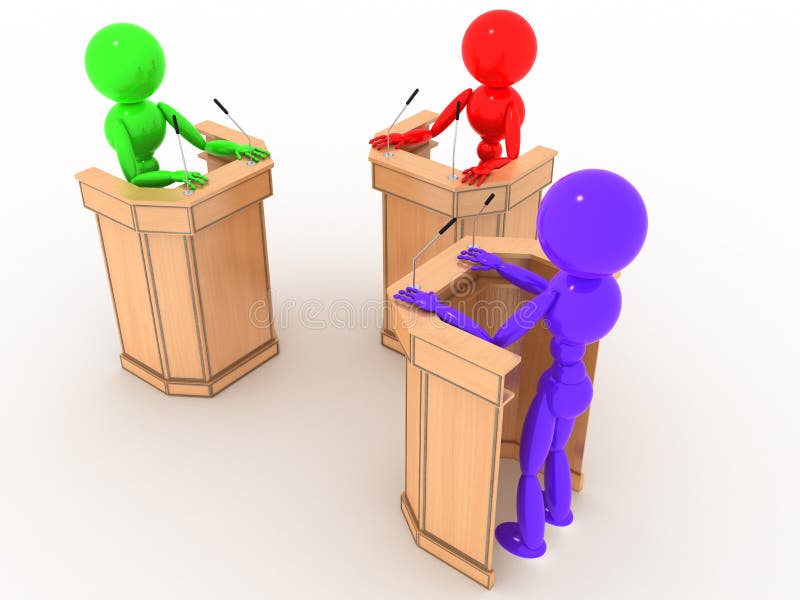 Debate People in the Stands #6 Stock Illustration - Illustration of