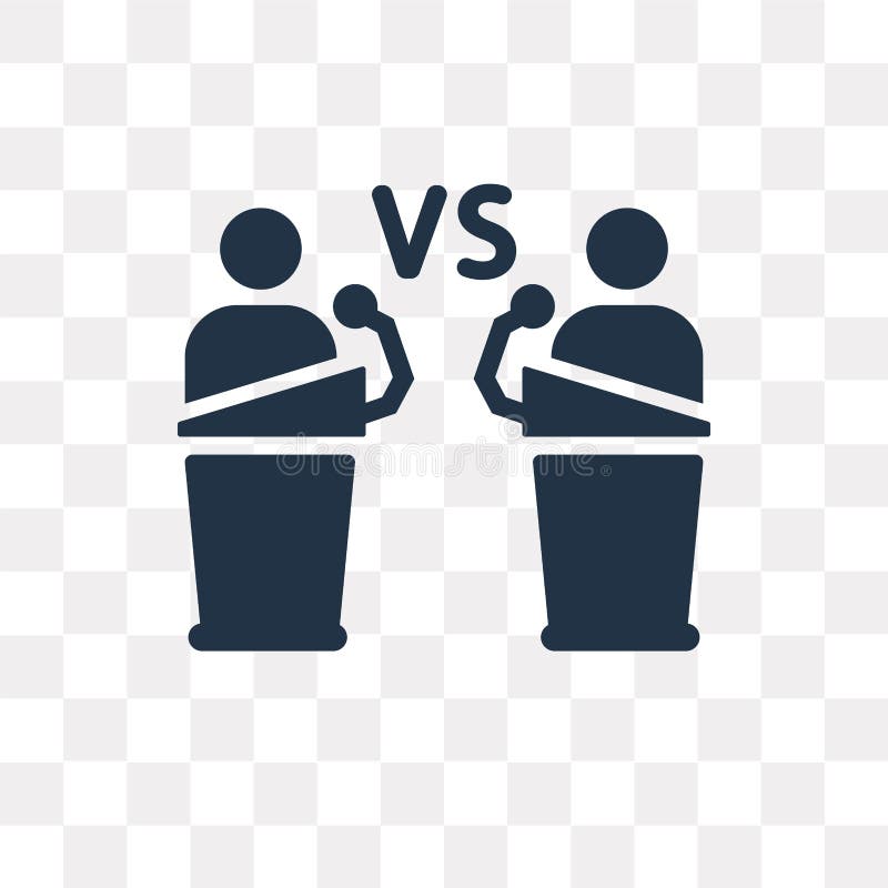 Debate vector icon isolated on transparent background, Debate transparency concept can be used web and mobile. Debate vector icon isolated on transparent background, Debate transparency concept can be used web and mobile