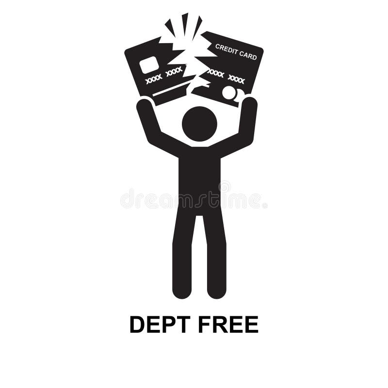 Debt free icon isolated on background vector illustration non ai generate ilustração royalty free
