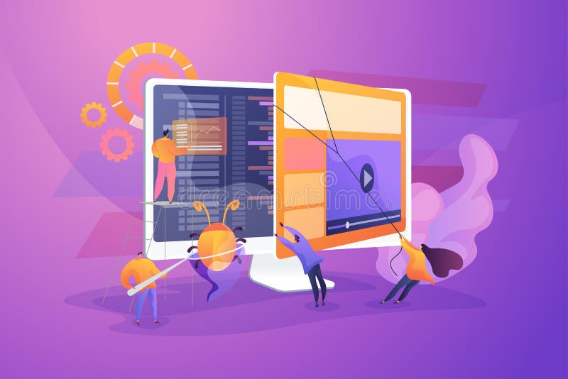 Software testing concept vector illustration stock illustration