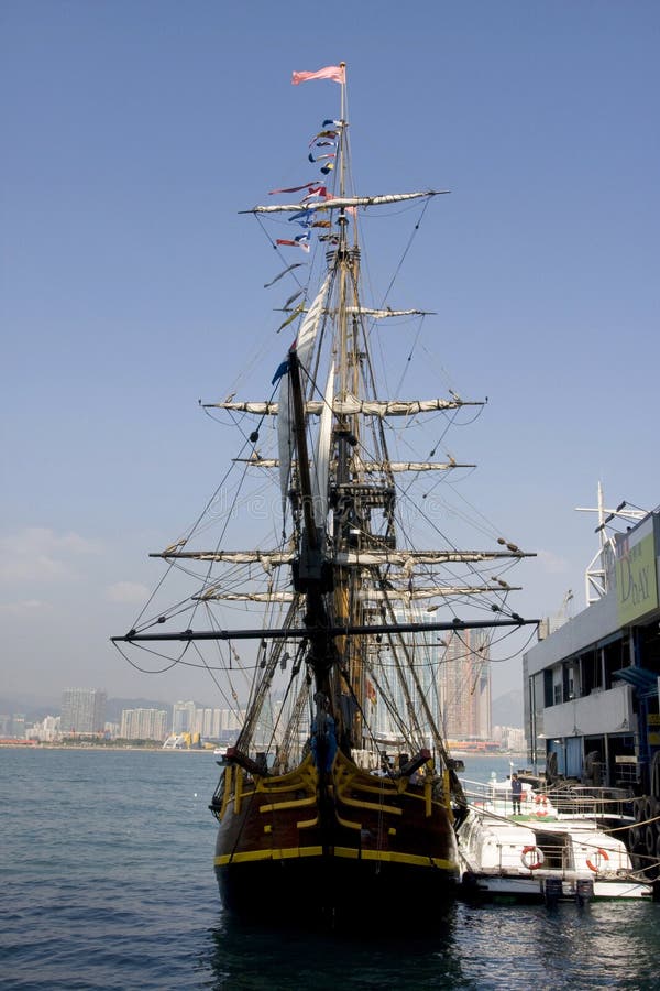 2 Dec 2007 the Sailing Ship at Victoria Harbour, Hong Kong Editorial