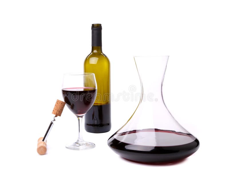 Decanter, Corkscrew, Bottle and Glass Wine Stock Image Image of restaurant, merlot 32051071