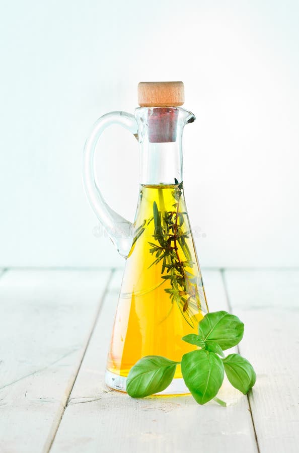 Decanter of Olive Oil stock image. Image of vegetable 24301445