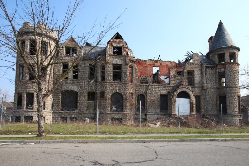 Decaying building in Detroit, Michigan