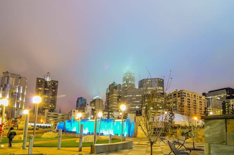 December 27, 2014, charlotte, nc, usa - charlotte skyline near r