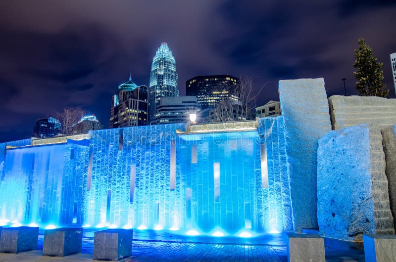 December 27, 2014, charlotte, nc, usa - charlotte skyline near r